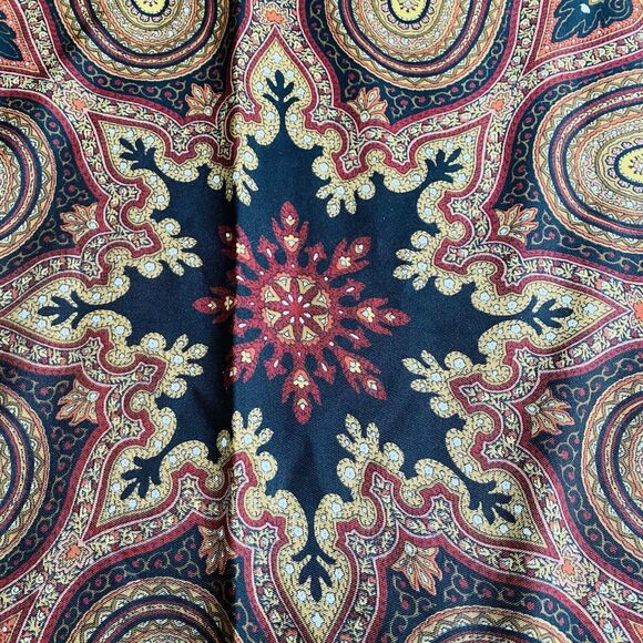 Amazing Black & Multicolor Scarf Made In Italy 100% Polyester Wrap Fringe Ends - Picture 4 of 7